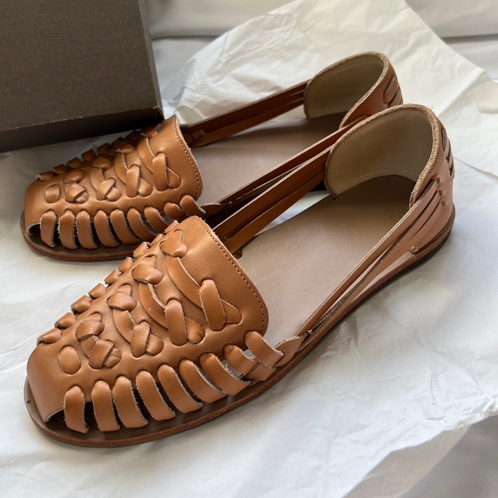 NISOLO Women's Huarache Sandal (Almond Brown, US 7) NEW